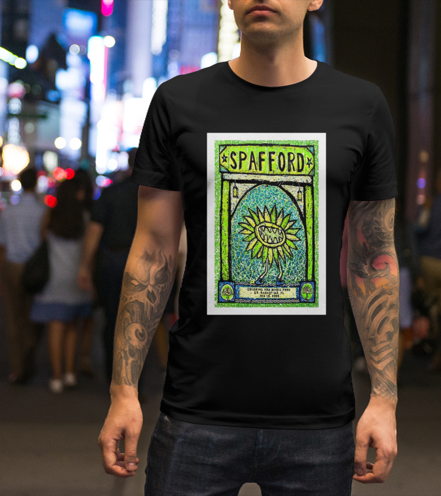 Spafford Colonial Oak Music Park St. Augustine FL January 19 2025 Sunflower Art T-Shirt