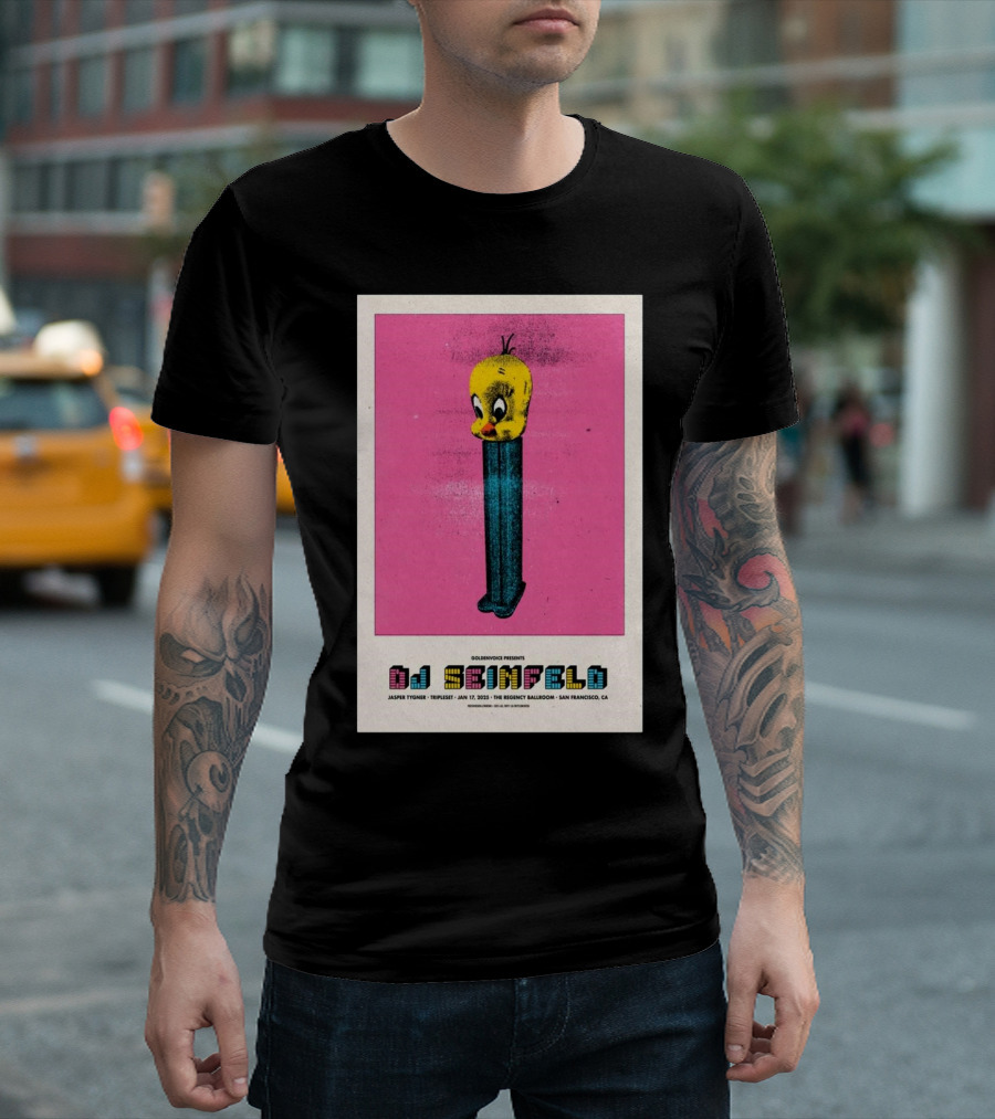 Goldenvoice Presents DJ Seinfeld Regency Ballroom San Francisco January 17 2025 Jasper Tygner Tripleset Pez Dispenser Graphic T-Shirt