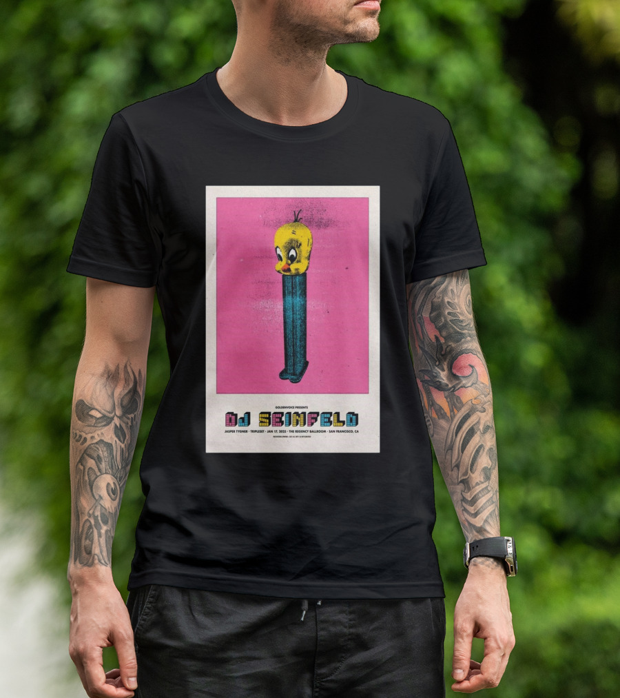 Goldenvoice Presents DJ Seinfeld Regency Ballroom San Francisco January 17 2025 Jasper Tygner Tripleset Pez Dispenser Graphic T-Shirt