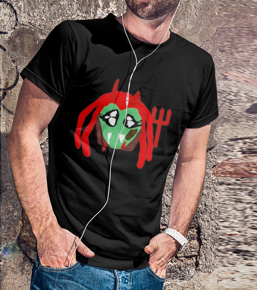 PlayboI CartI Whole Lotta Red Devil Mask Illustration T-Shirt
