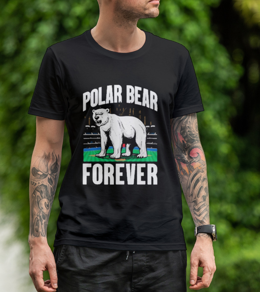 Polar Bear Forever Baseball Stadium Scene T-Shirt