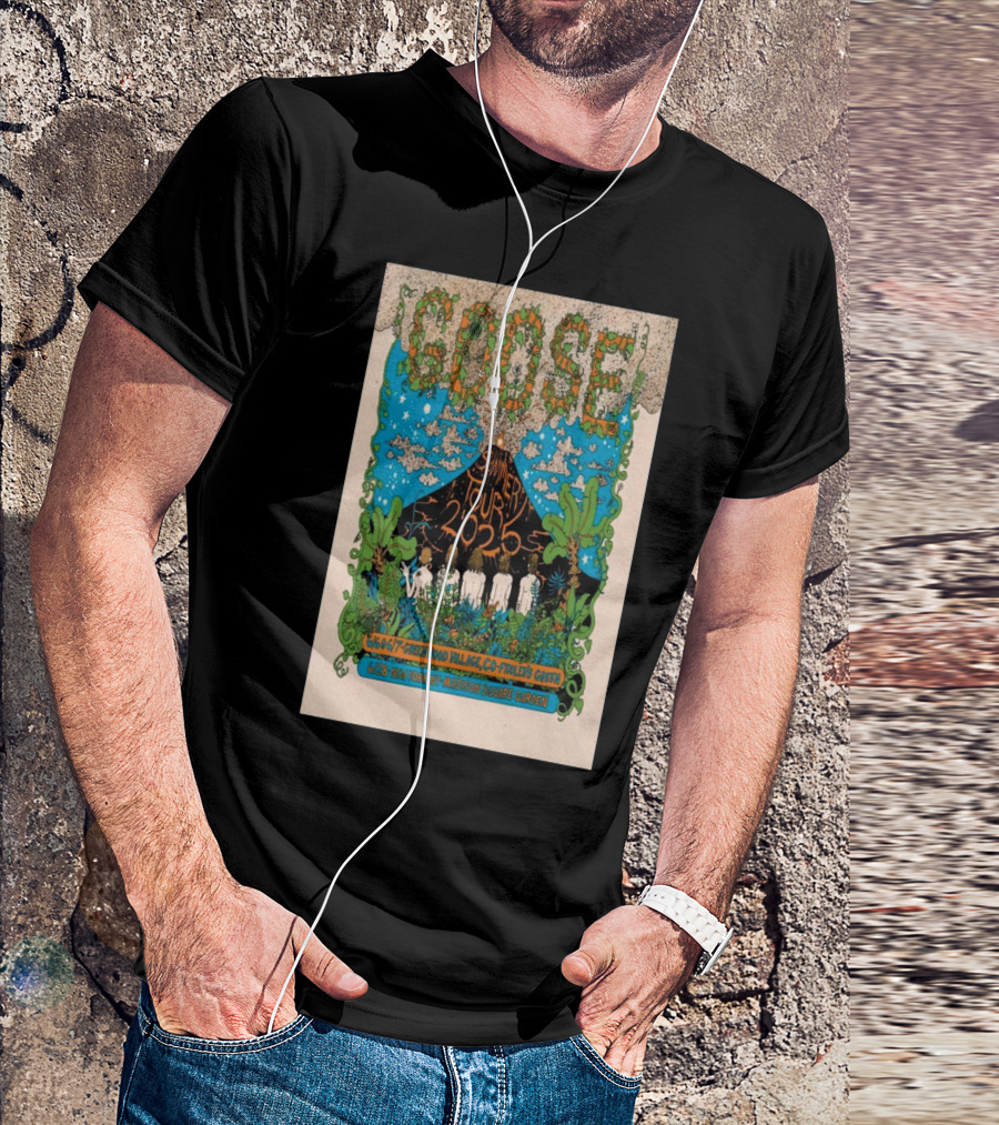 Goose Summer Tour 2025 Fiddler’s Green Amphitheatre Madison Square Garden Psychedelic T-Shirt