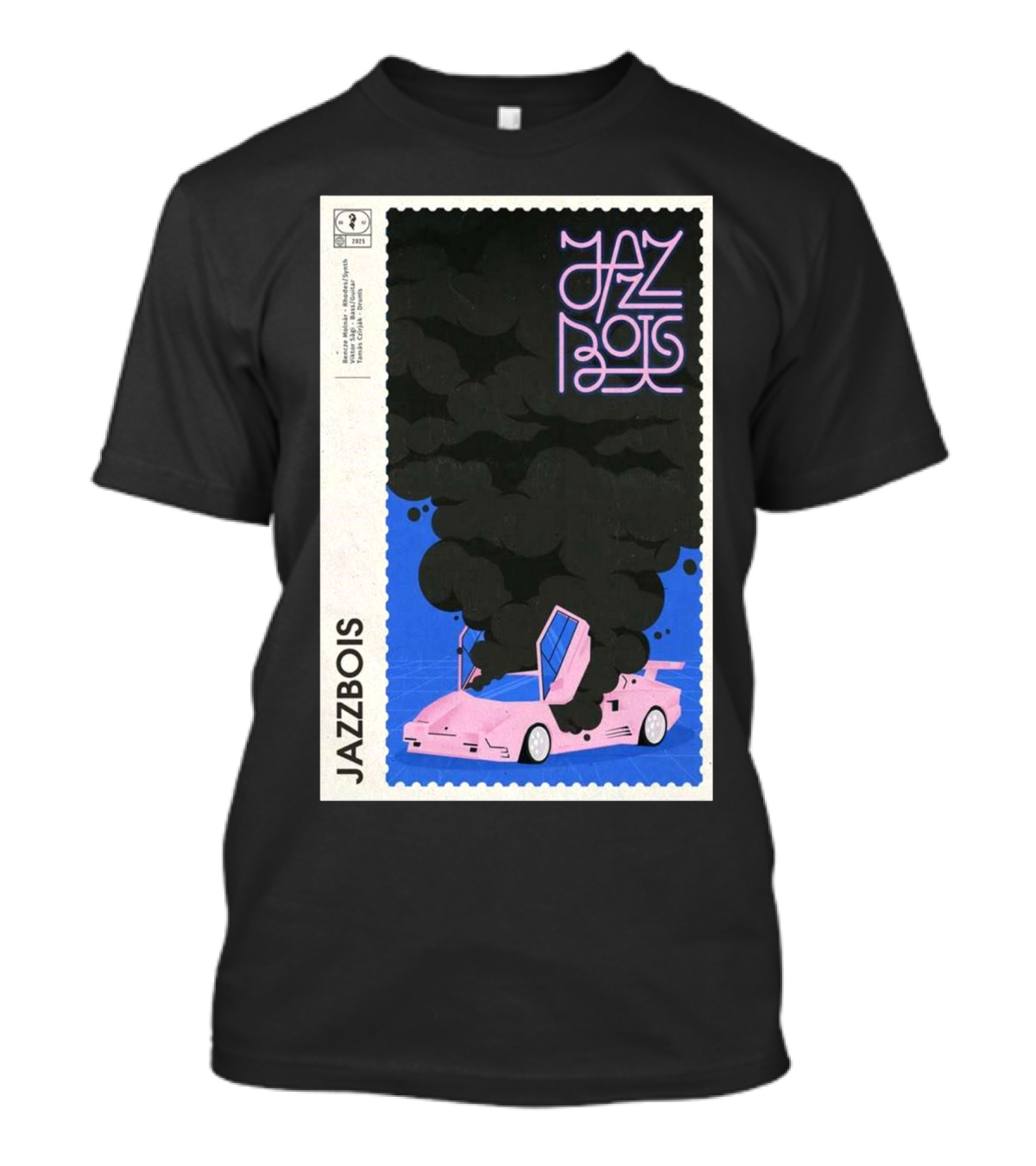 Jazzbois February 6 2025 Warszawa Poland Pink Car Smoke Design T-Shirt