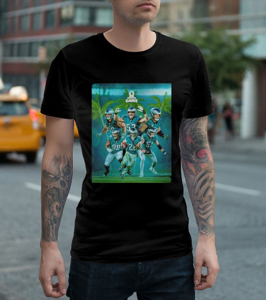 Pro Bowl Games Philadelphia Eagles Six Players T-Shirt