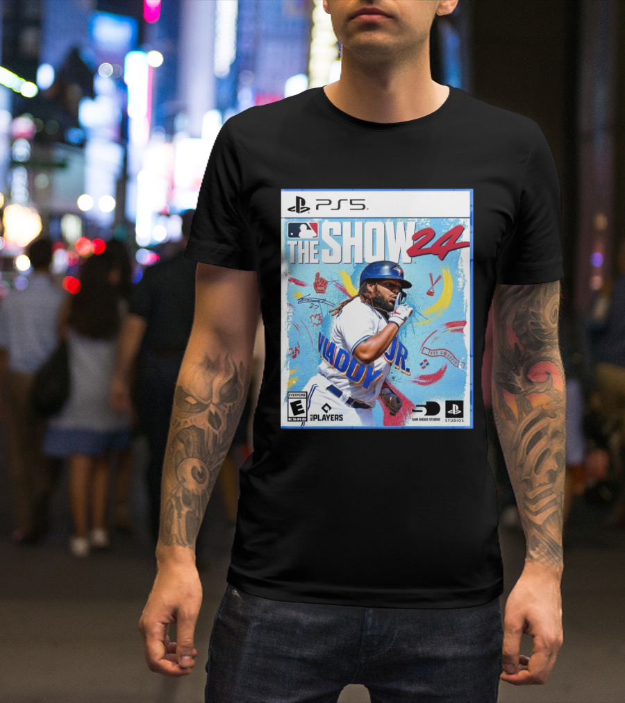 PS5 MLB The Show 24 Vladimir Guerrero Jr Toronto Blue Jays Signature T-Shirt