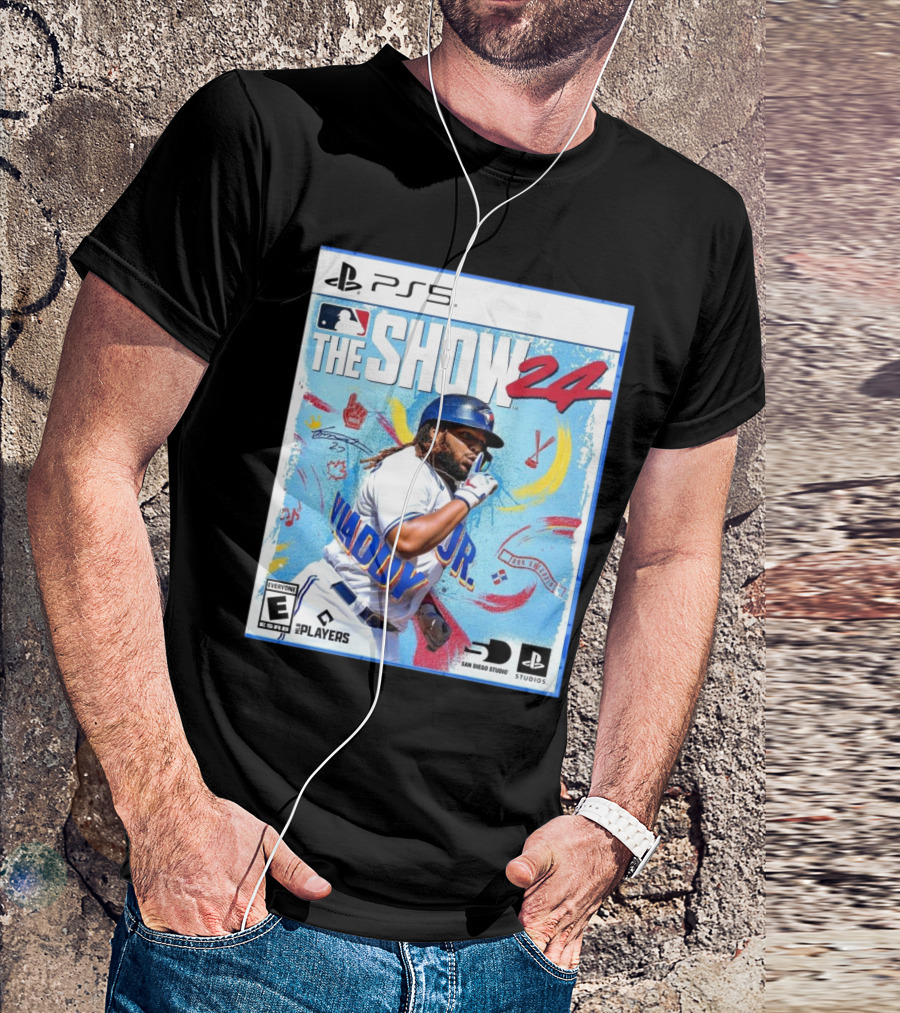 PS5 MLB The Show 24 Vladimir Guerrero Jr Toronto Blue Jays Signature T-Shirt