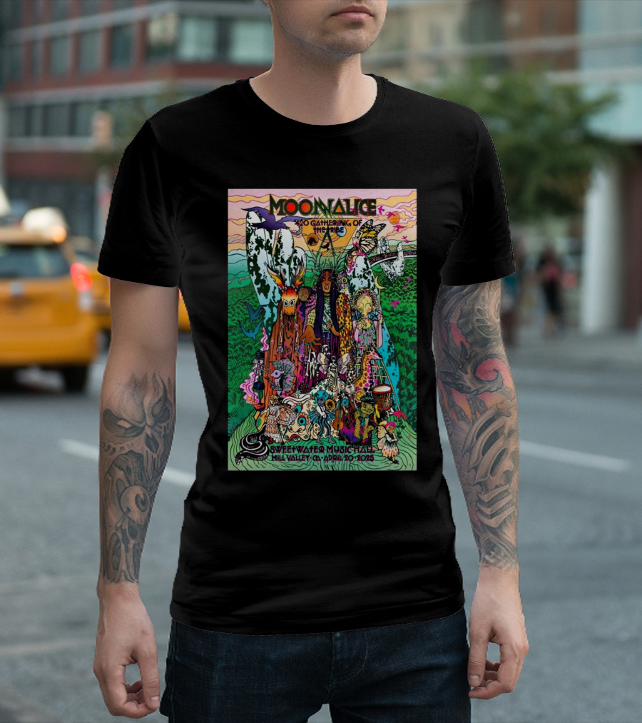Moonalice 420 Gathering Of The Tribe April 20 2025 Sweetwater Music Hall Mill Valley CA Psychedelic T-Shirt