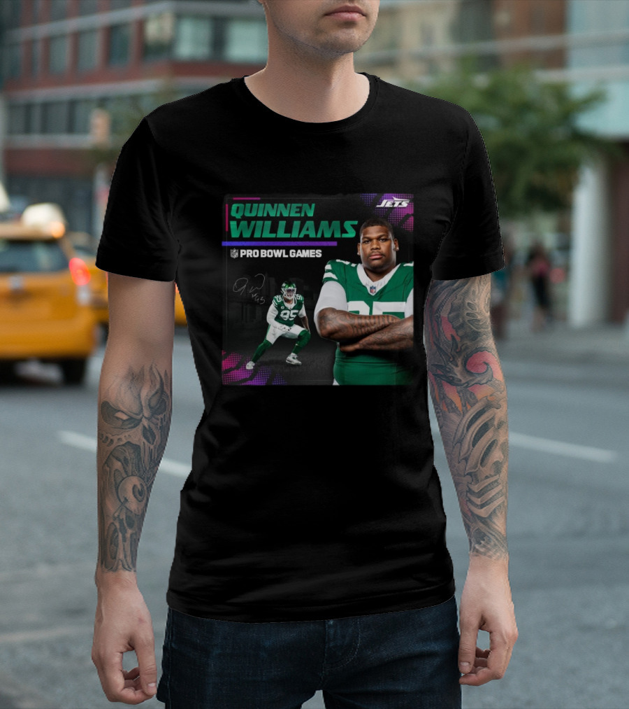 Quinnen Williams Pro Bowl Games 2025 New York Jets NFL Signature T-Shirt