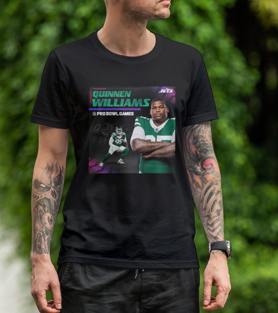 Quinnen Williams Pro Bowl Games 2025 New York Jets NFL Signature T-Shirt