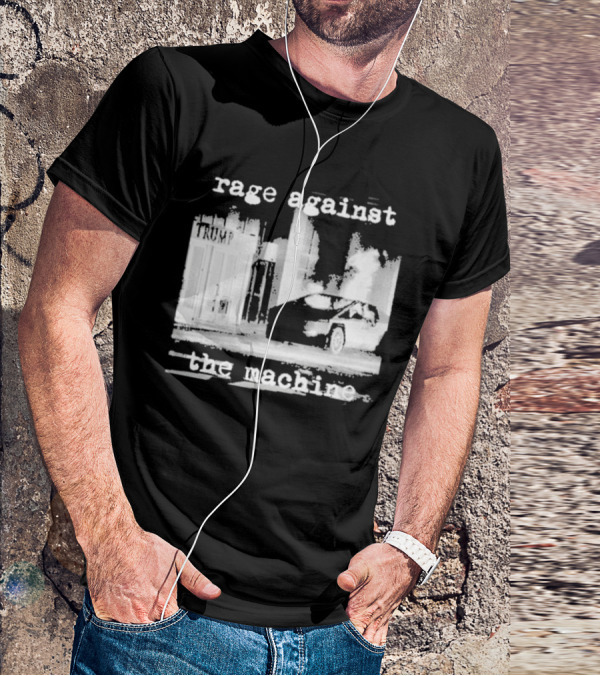 Rage Against The Machine Car Explosion Outside Building T-Shirt