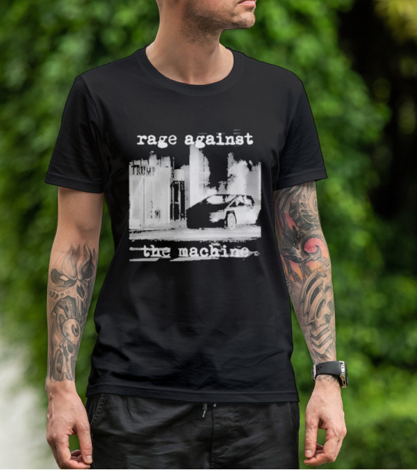 Rage Against The Machine Car Explosion Outside Building T-Shirt