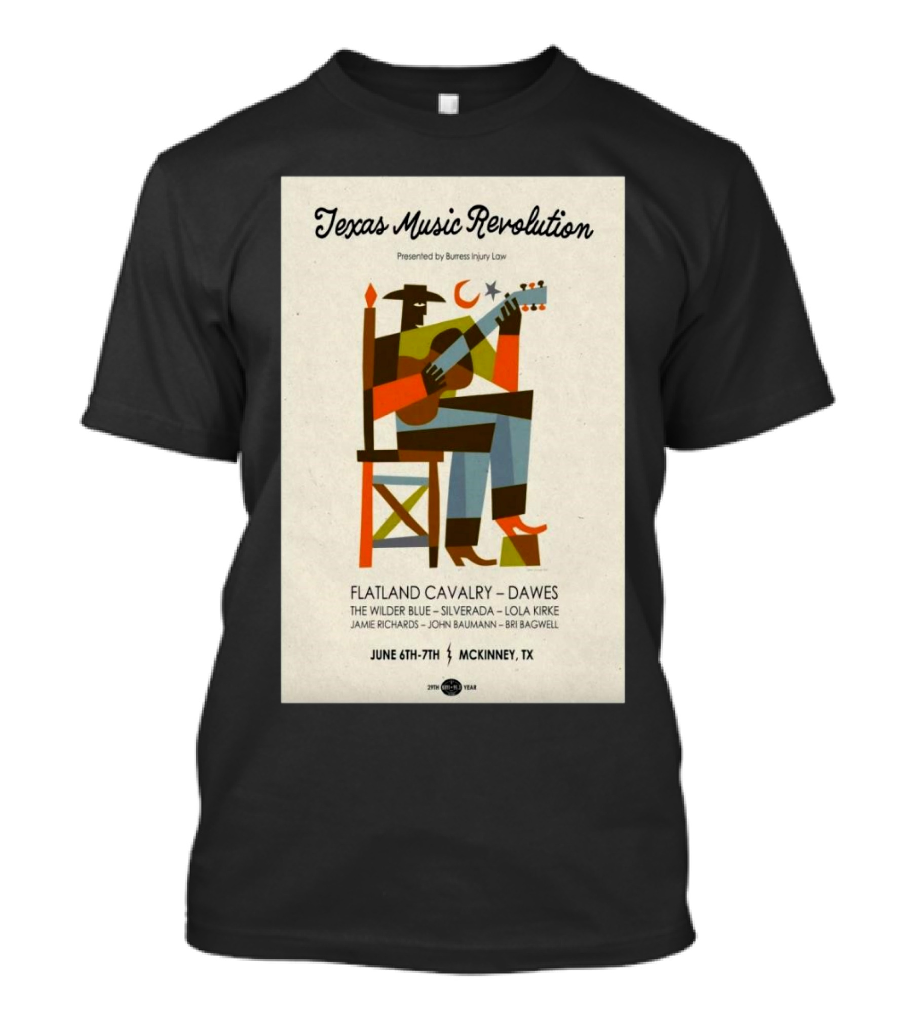 Texas Music Revolution June 6-7 2025 Flatland Cavalry Dawes The Wilder Blue Silverada Lola Kirke McKinney TX T-Shirt
