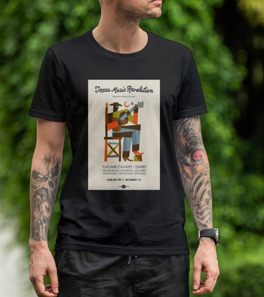 Texas Music Revolution June 6-7 2025 Flatland Cavalry Dawes The Wilder Blue Silverada Lola Kirke McKinney TX T-Shirt