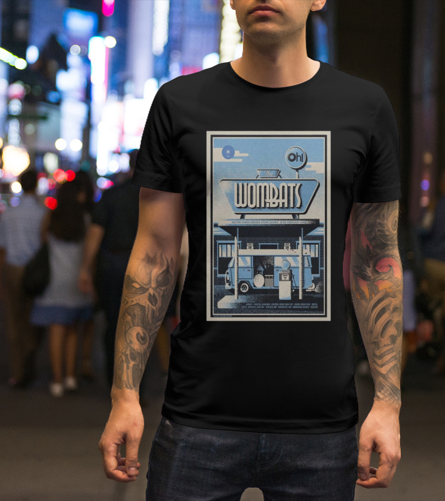 The Wombats Oh! The Ocean Record Store Shows February 18-20 2025 London Bristol Liverpool Manchester Leeds T-Shirt