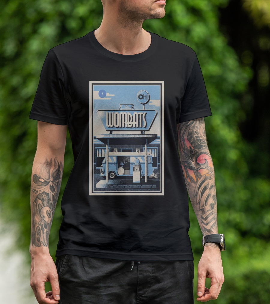The Wombats Oh! The Ocean Record Store Shows February 18-20 2025 London Bristol Liverpool Manchester Leeds T-Shirt