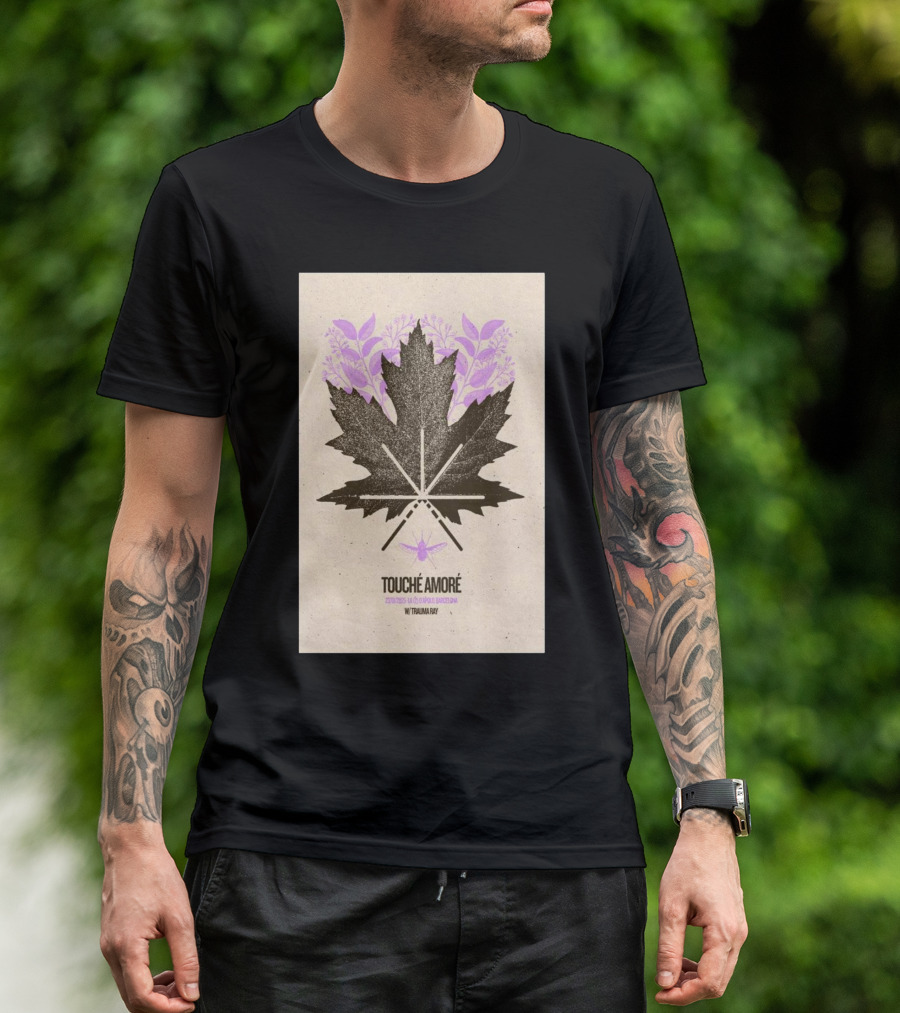 Touche Amore 23-01-2025 La 2 De Apolo Barcelona With Trauma Ray Floral Leaf Moth T-Shirt