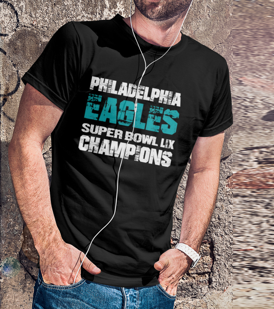 Philadelphia Eagles Super Bowl LIX Champions Retro Design T-Shirt