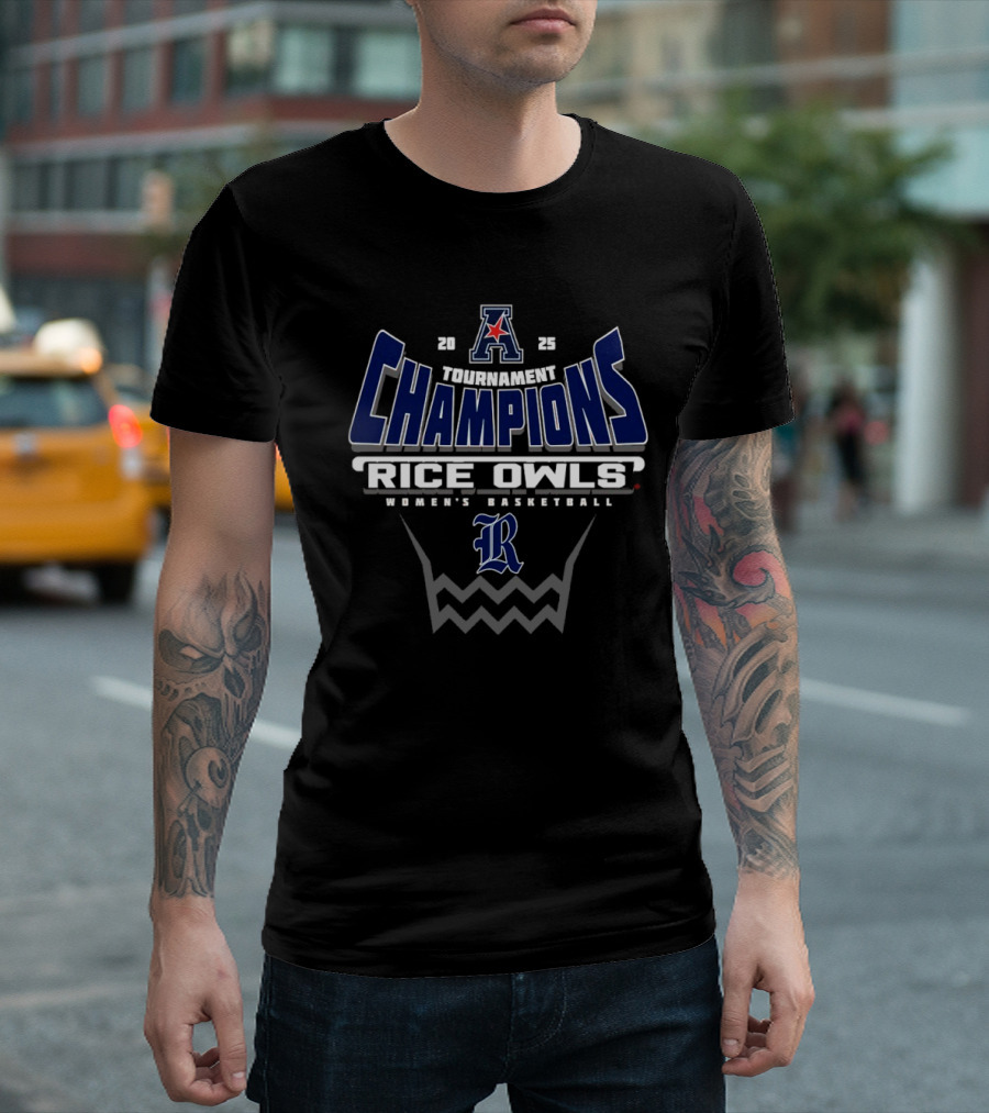 2025 Rice Owls Women’s Basketball American Athletic Conference Champions T-Shirt