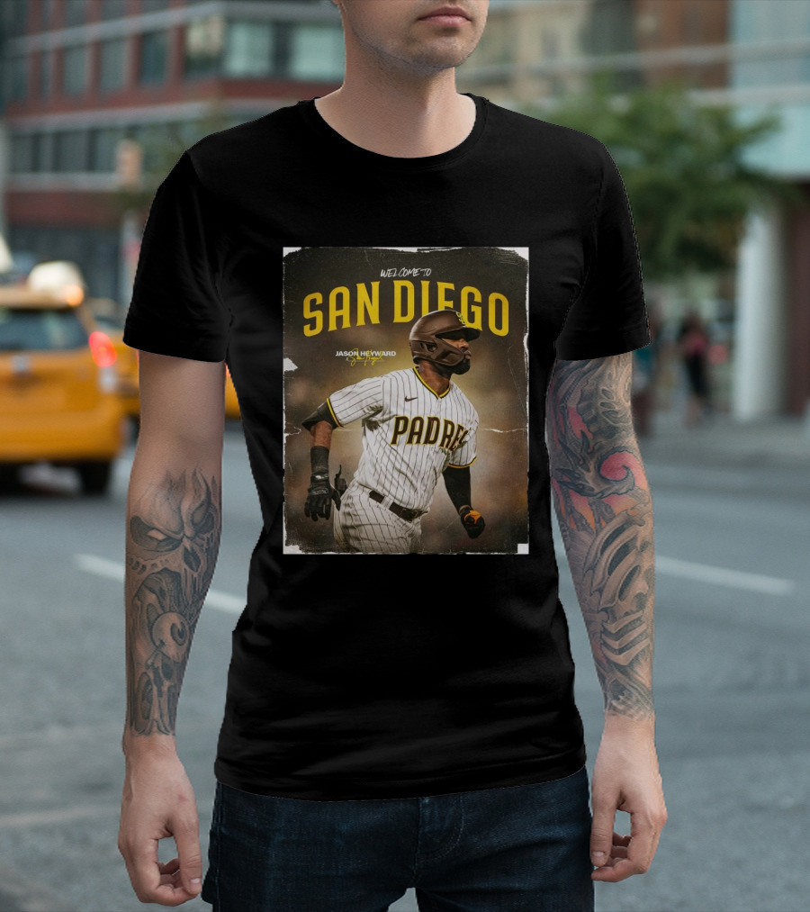 Welcome To San Diego Jason Heyward Padres Signature Promotion T-Shirt