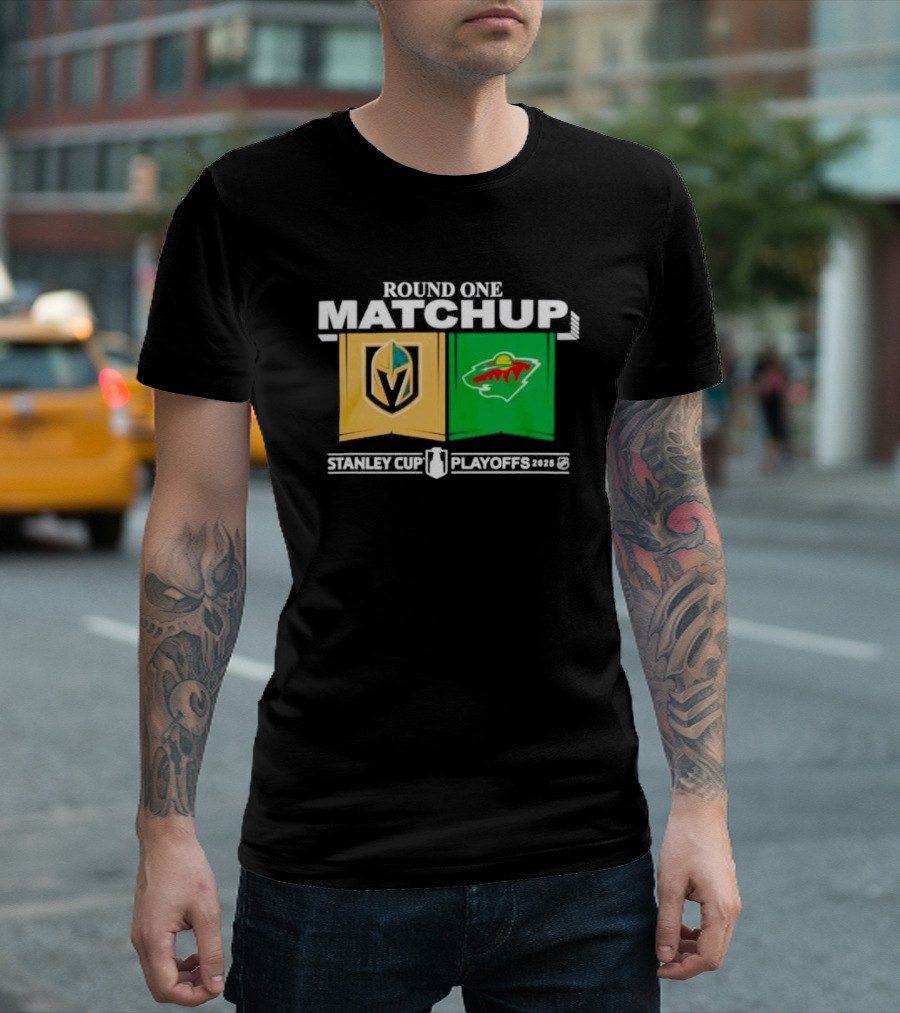 Round One Matchup Vegas Golden Knights vs Minnesota Wild Stanley Cup Playoffs 2025 T-Shirt