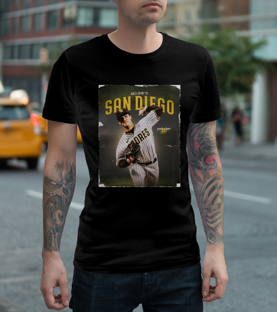 Welcome to San Diego Padres Kyle Hart Signature One-Year Contract T-Shirt