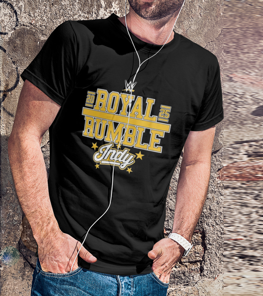 WWE Royal Rumble 2025 Indy Gold Stars T-Shirt