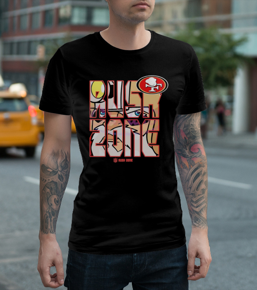 San Francisco 49ers NFL Rush Zone Cartoon Football T-Shirt