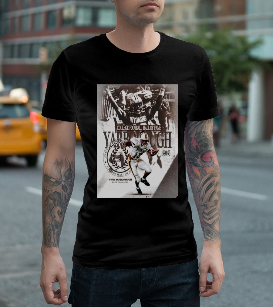 Ryan Yarborough College Football Hall Of Fame Inductee 2025 Wyoming 1990-93 T-Shirt