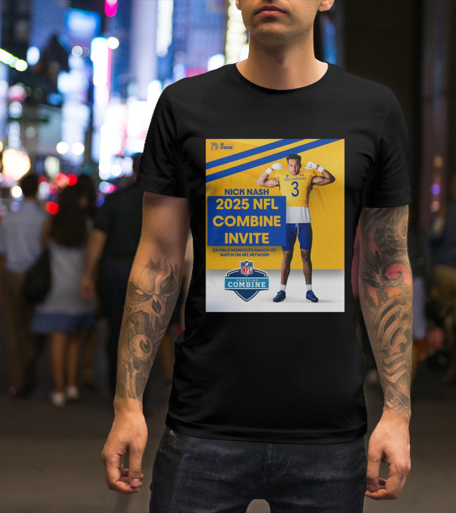 Nick Nash San José State Spartans 2025 NFL Combine Invite On Field Workouts March 1st NFL Network T-Shirt