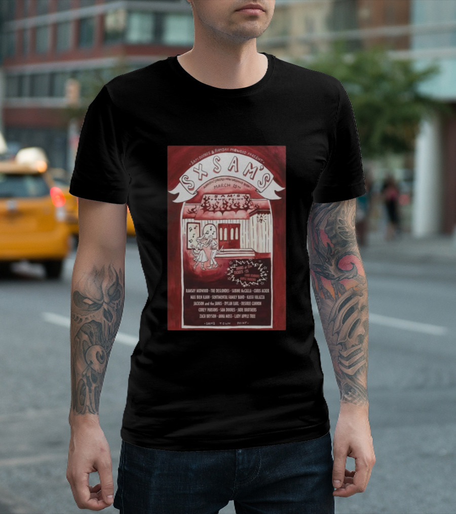 Sam Doores Ramsay Midwood SXSW 2025 SXSAM's Town Point March 15 Austin TX T-Shirt