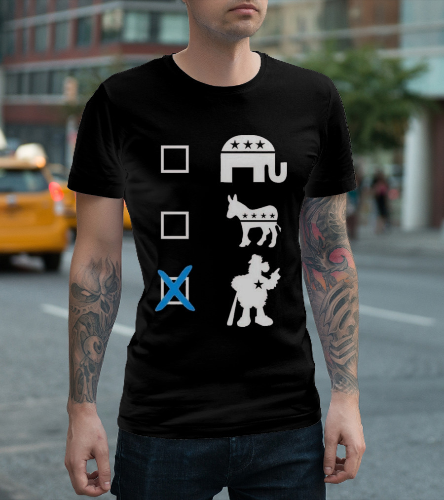 Schwarbocrat Philitical Aphiliation Elephant Donkey Duck Star Boxes T-Shirt
