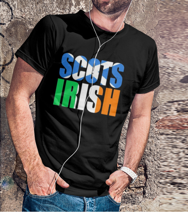 Scots Irish Flag Scottish Saltire Irish Tricolor T-Shirt