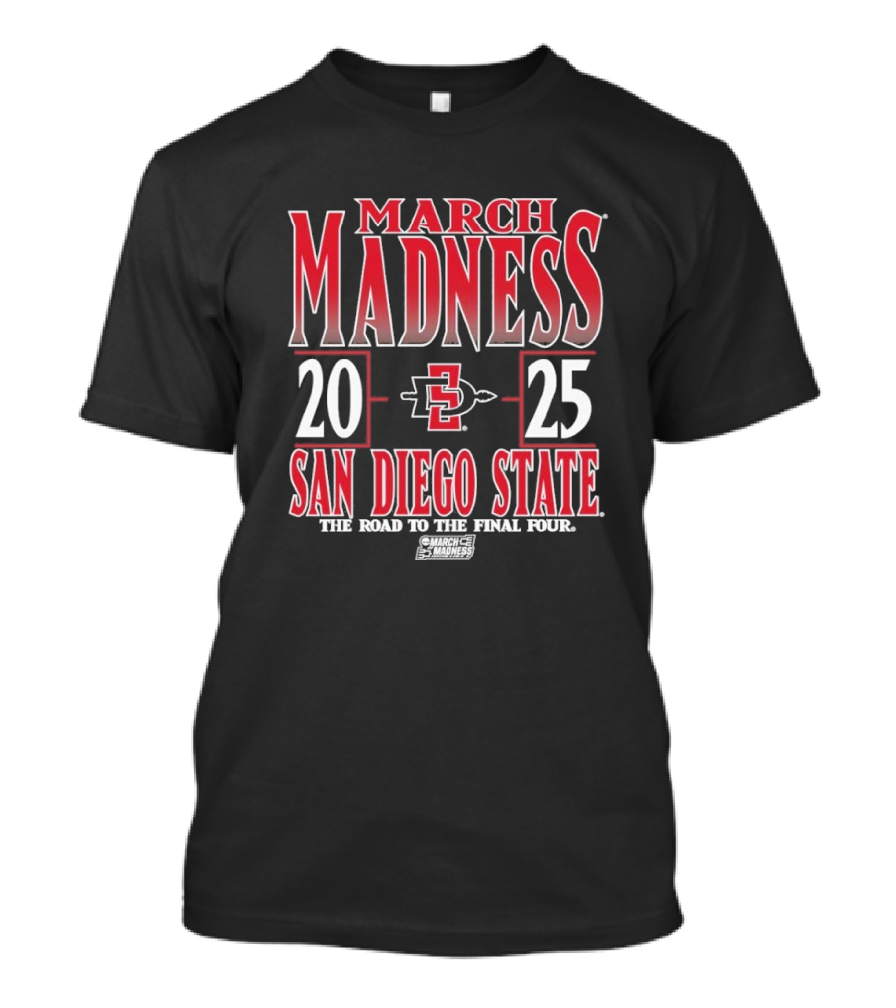 San Diego State Aztecs March Madness 2025 NCAA Tournament Road To Final Four T-Shirt