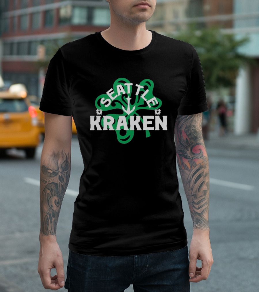Seattle Kraken St. Patrick’s Day Shamrock T-Shirt