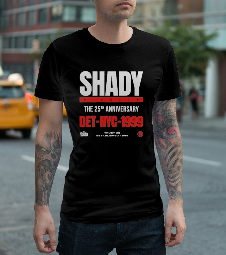 Shady Records 25th Anniversary DET NYC 1999 Trust Us Established 1996 T-Shirt