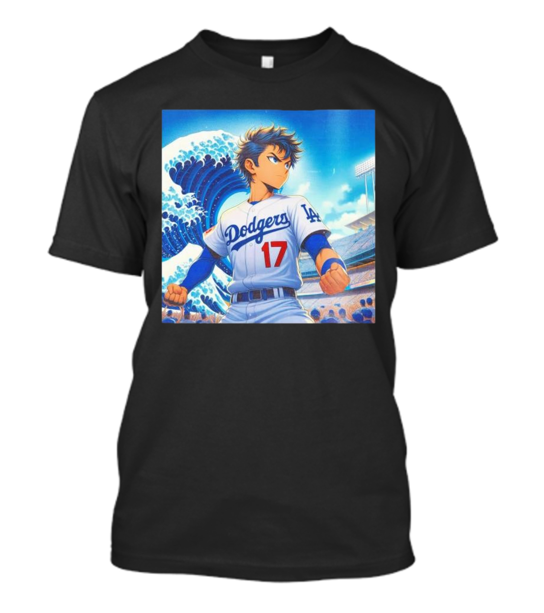 Shohei Ohtani Los Angeles Dodgers Anime Wave Stadium Scene T-Shirt