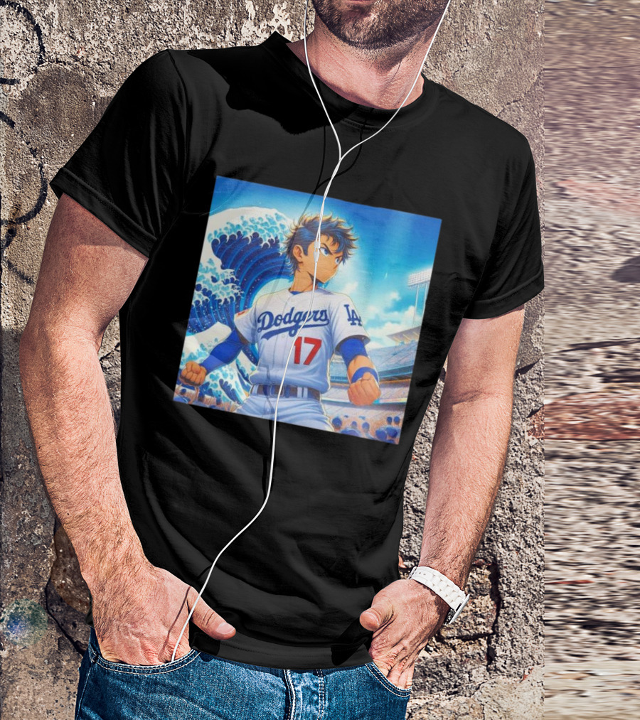 Shohei Ohtani Los Angeles Dodgers Anime Wave Stadium Scene T-Shirt