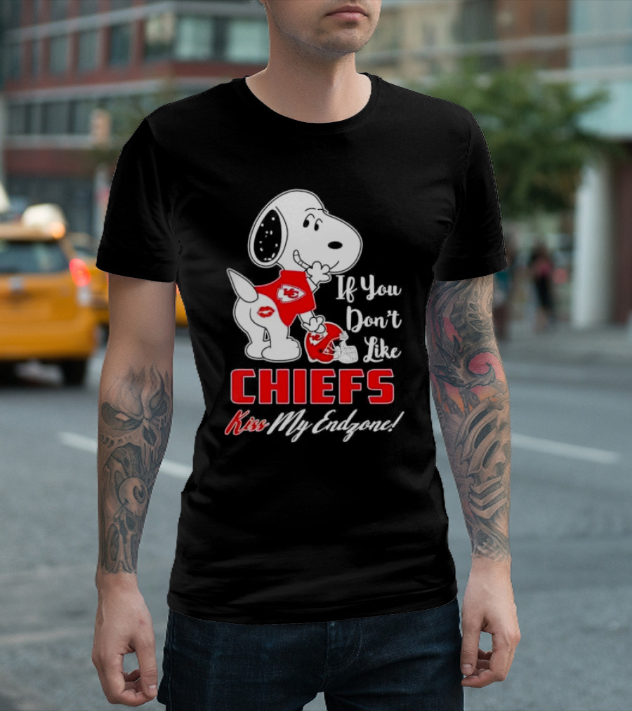 Snoopy If You Don’t Like Kansas City Chiefs Kiss My Endzone T-Shirt