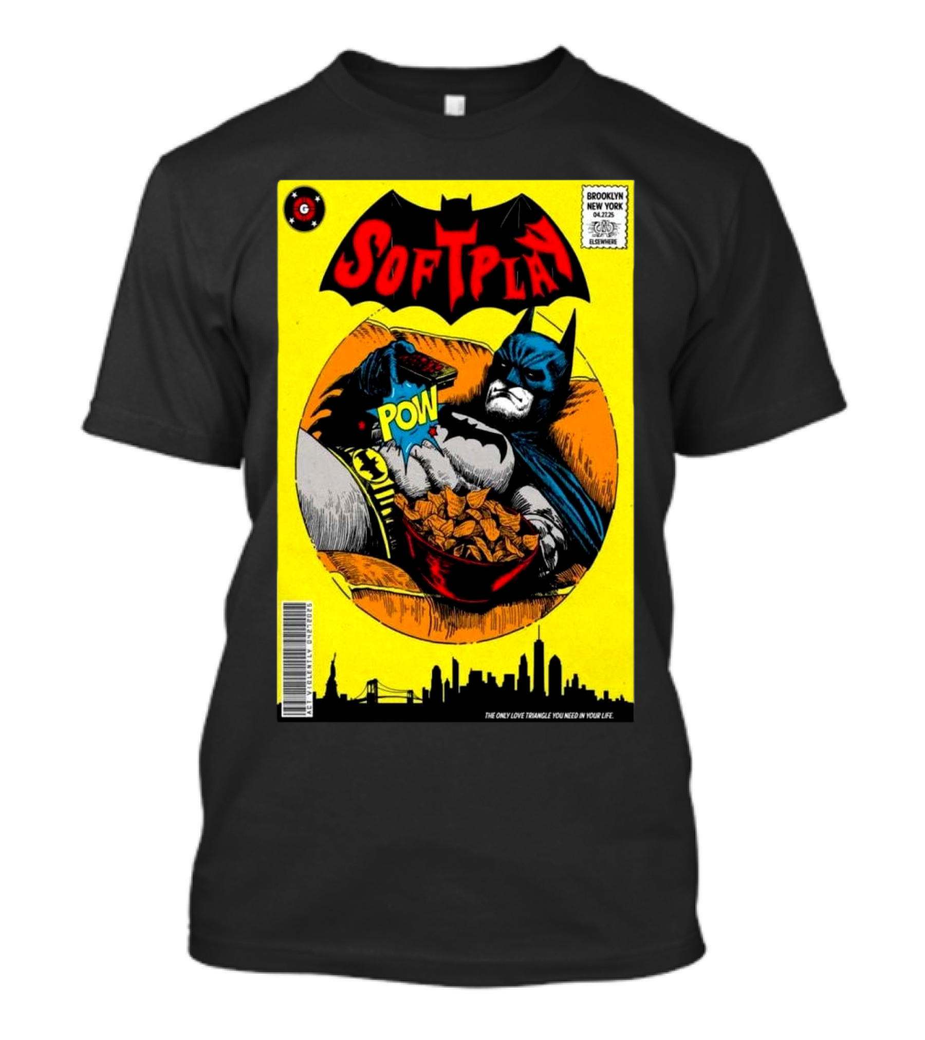 Soft Play Brooklyn New York 2025 Comic Batman Cereal POW T-Shirt