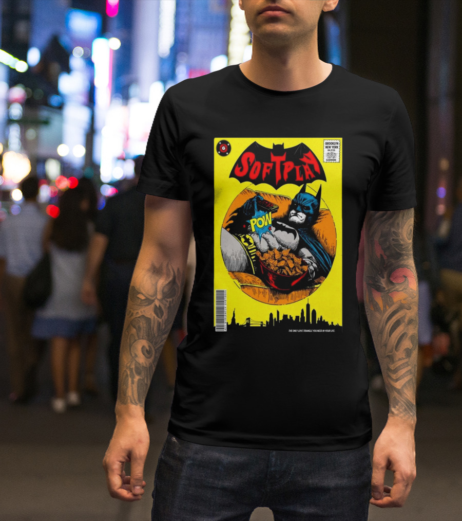 Soft Play Brooklyn New York 2025 Comic Batman Cereal POW T-Shirt