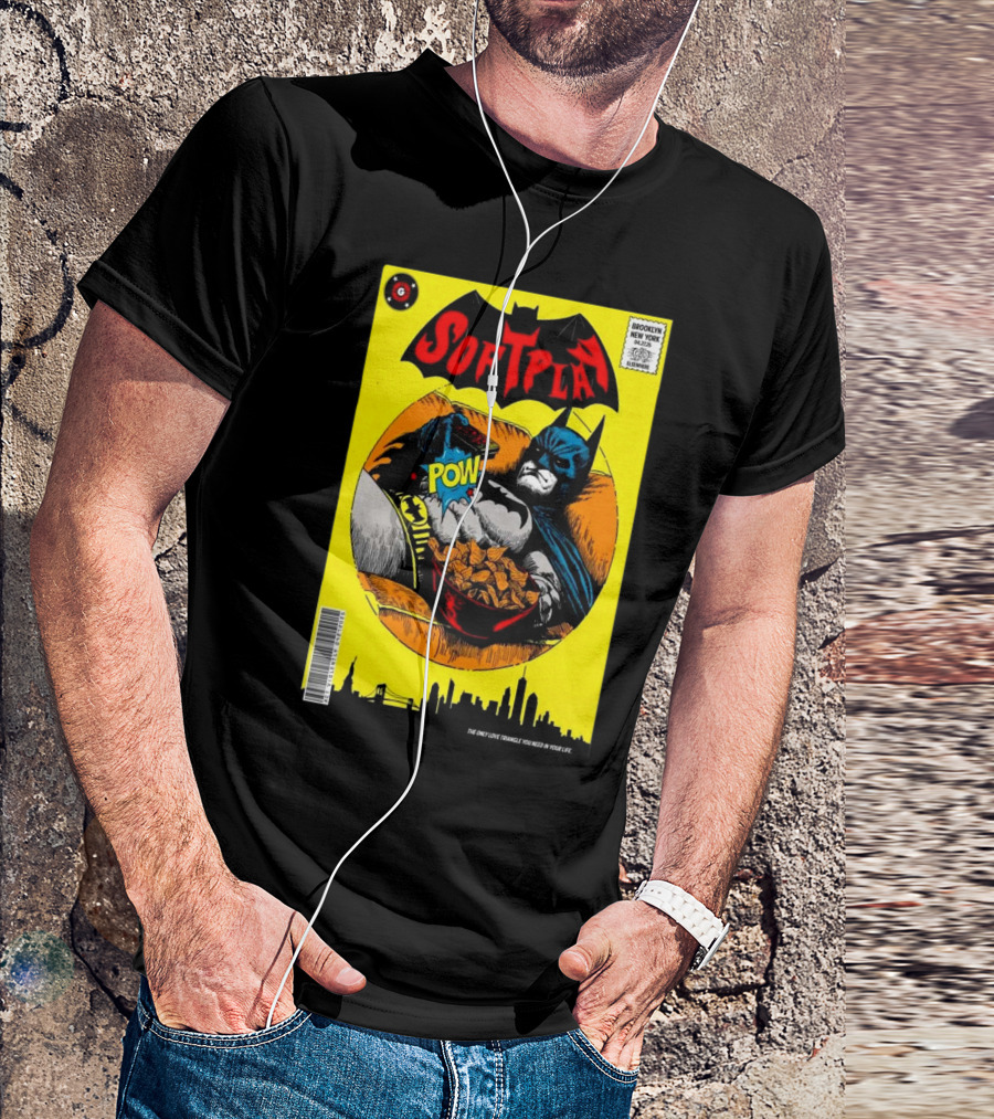 Soft Play Brooklyn New York 2025 Comic Batman Cereal POW T-Shirt