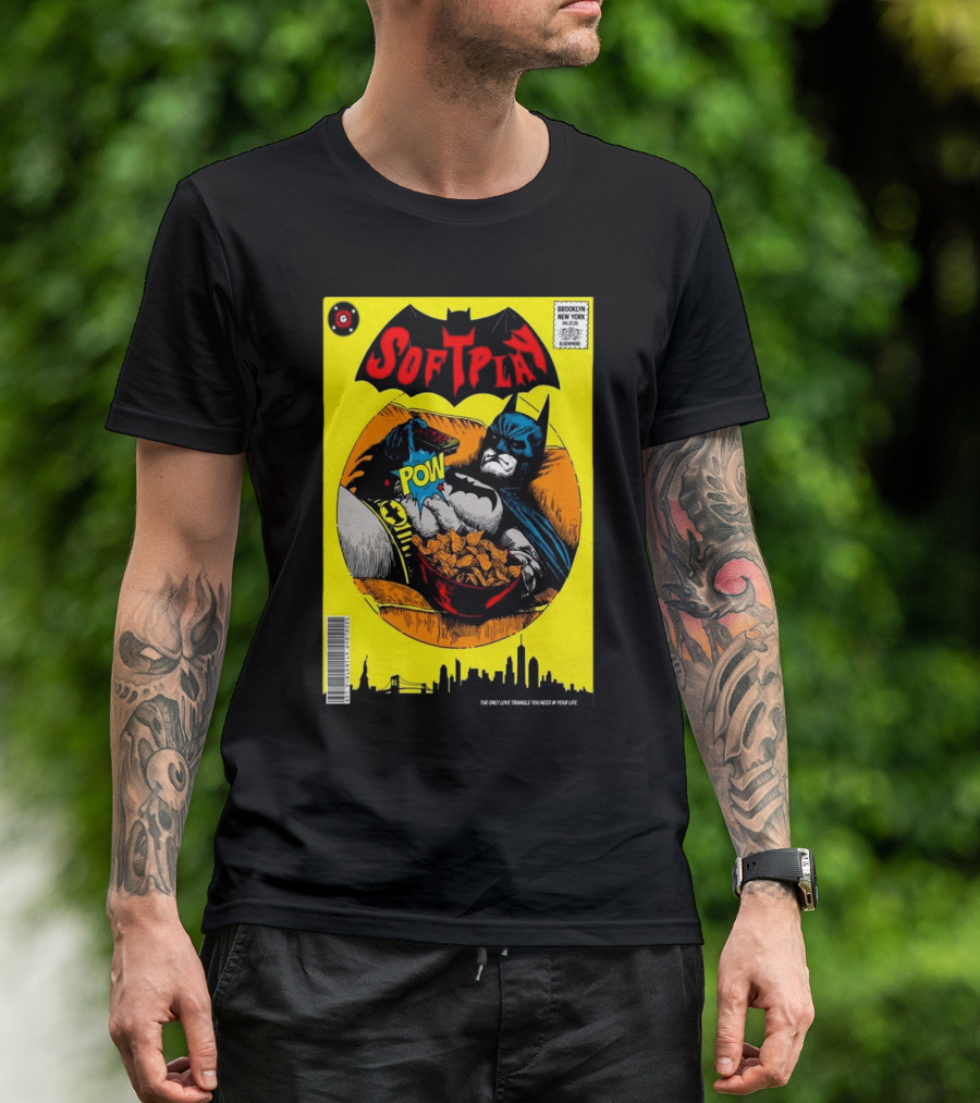 Soft Play Brooklyn New York 2025 Comic Batman Cereal POW T-Shirt