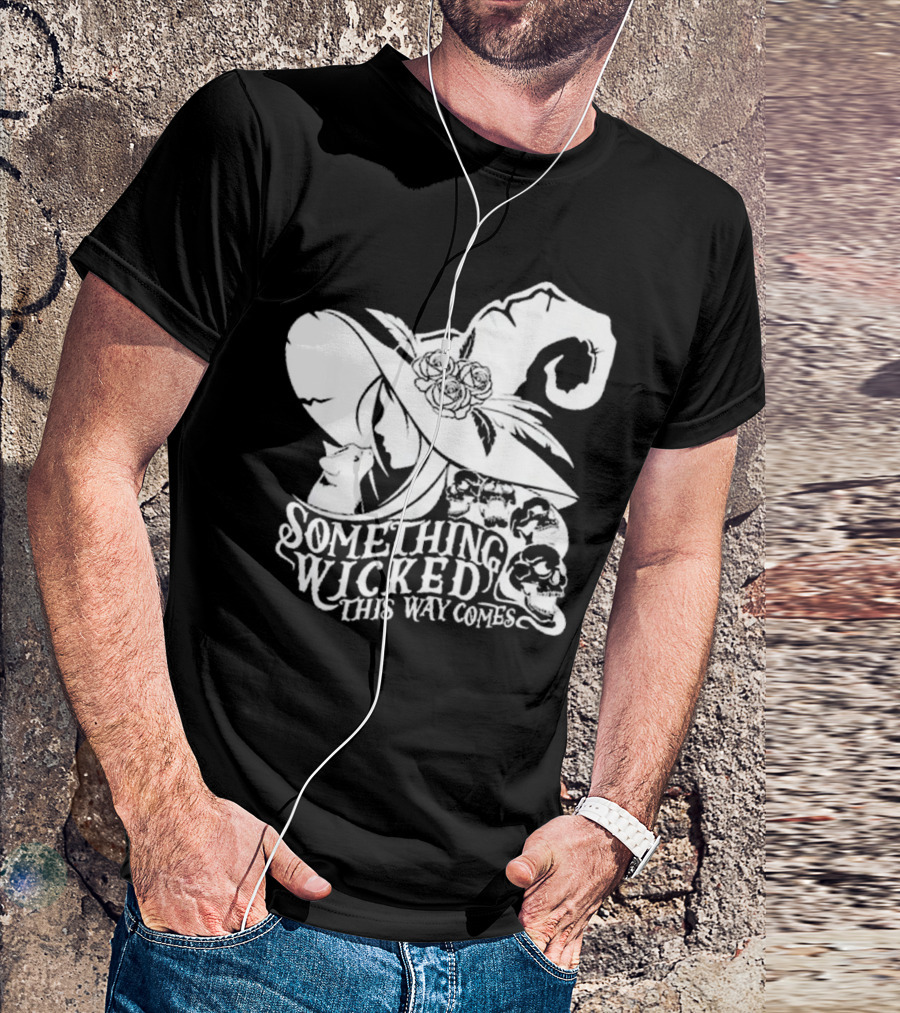 Something Wicked This Way Comes Proud Member Witch Club Halloween Magic Skull Hat T-Shirt