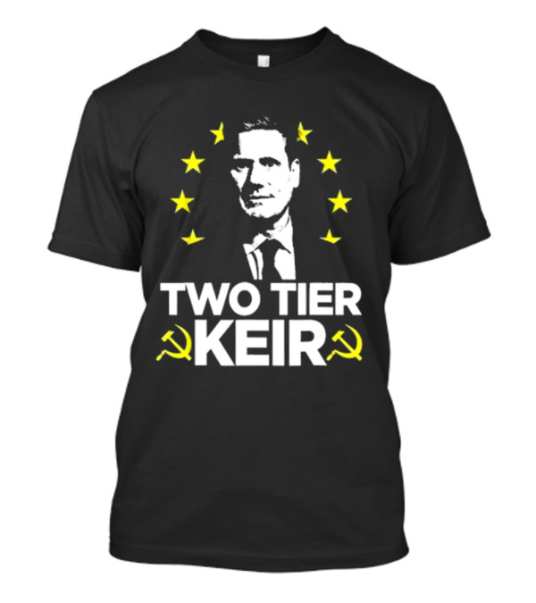Euro Stars Circle Face Two Tier Keir Hammer Sickle T-Shirt