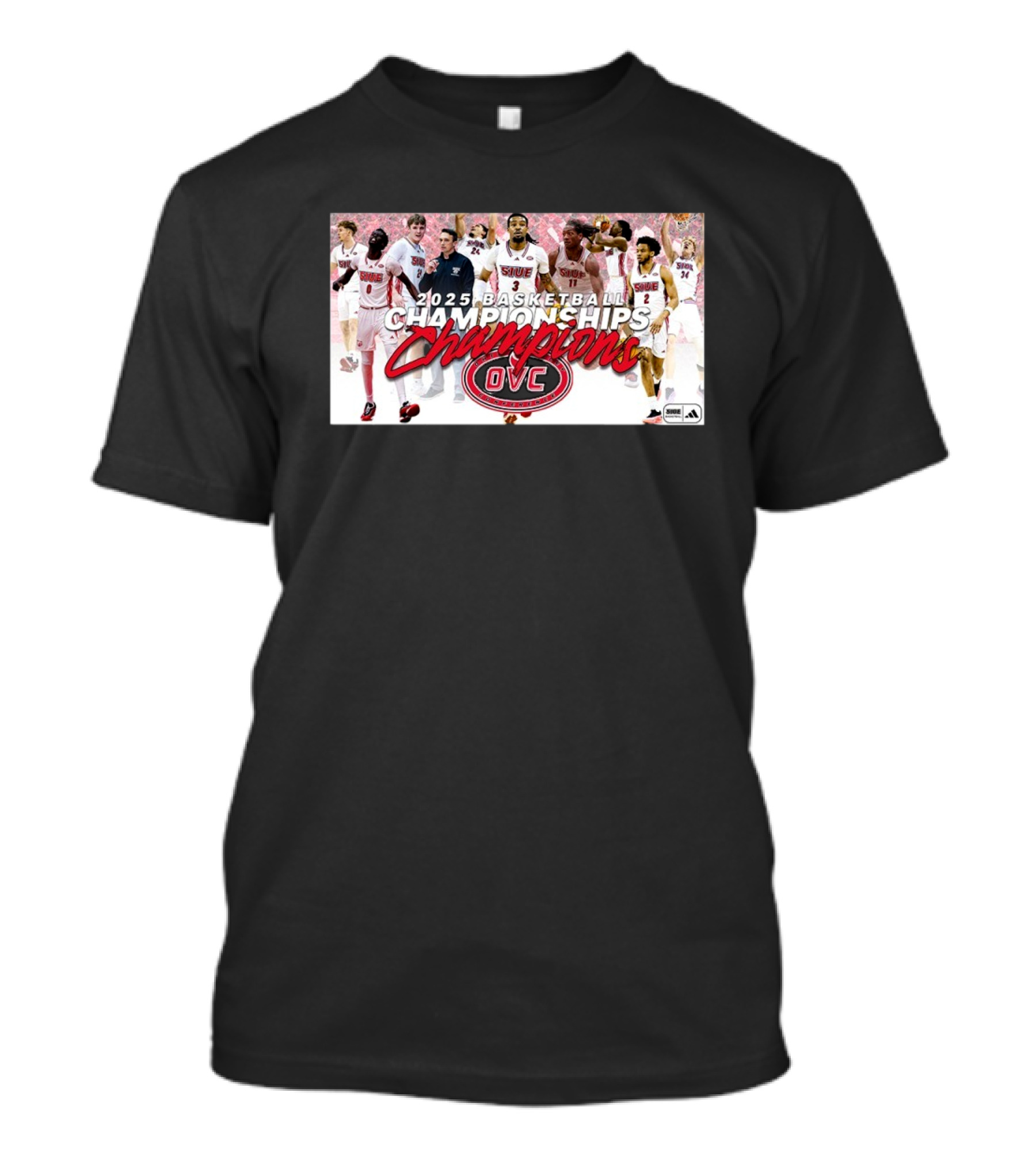 2025 SIU Edwardsville Cougars OVC Basketball Championships Champions T-Shirt
