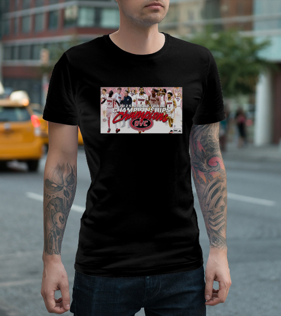 2025 SIU Edwardsville Cougars OVC Basketball Championships Champions T-Shirt
