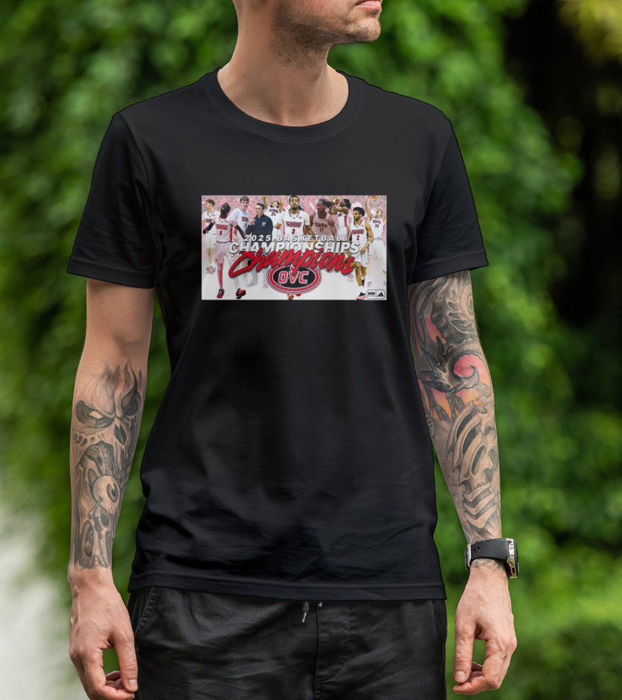 2025 SIU Edwardsville Cougars OVC Basketball Championships Champions T-Shirt