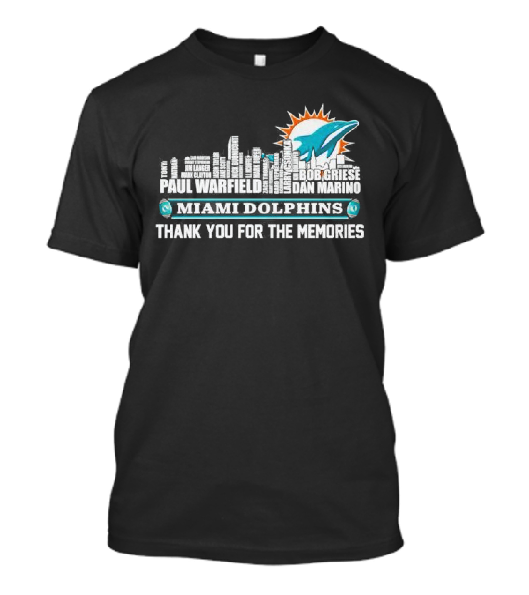 Skyline Miami Dolphins Limited Edition Thank You For The Memories T-Shirt