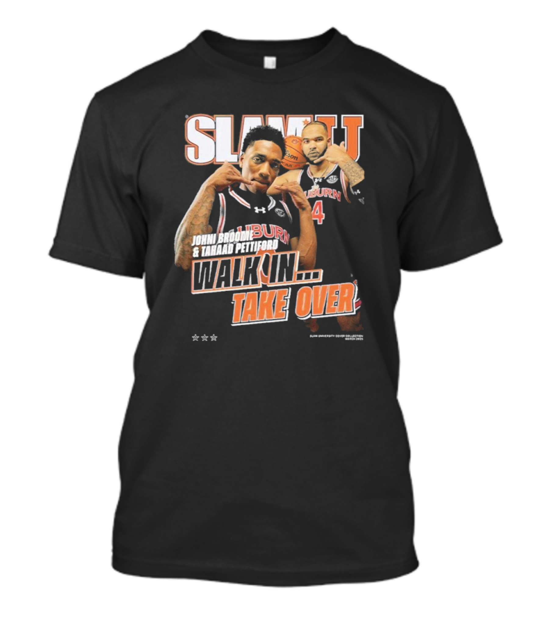 SLAM Auburn Tigers Men's Basketball Walker Kessler Jabari Smith Jr Walk In Take Over T-Shirt