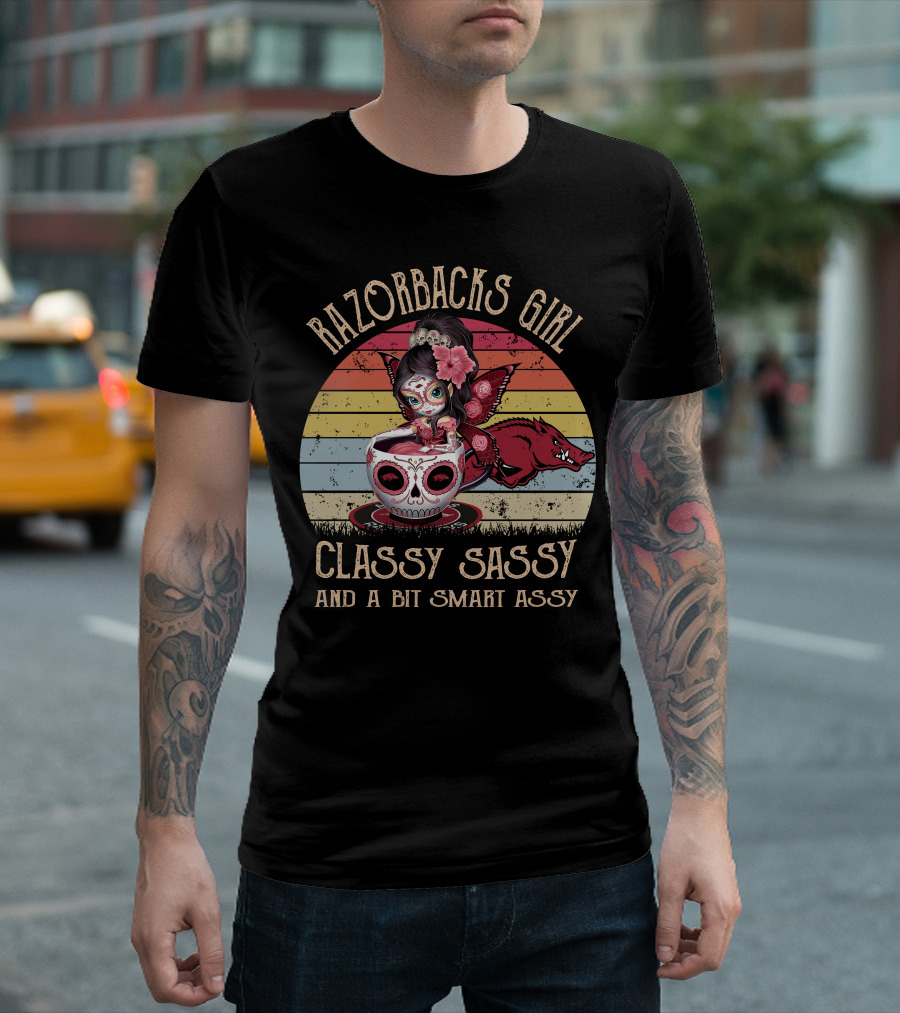 Razorbacks Girl Classy Sassy and a Bit Smart Assy T-Shirt